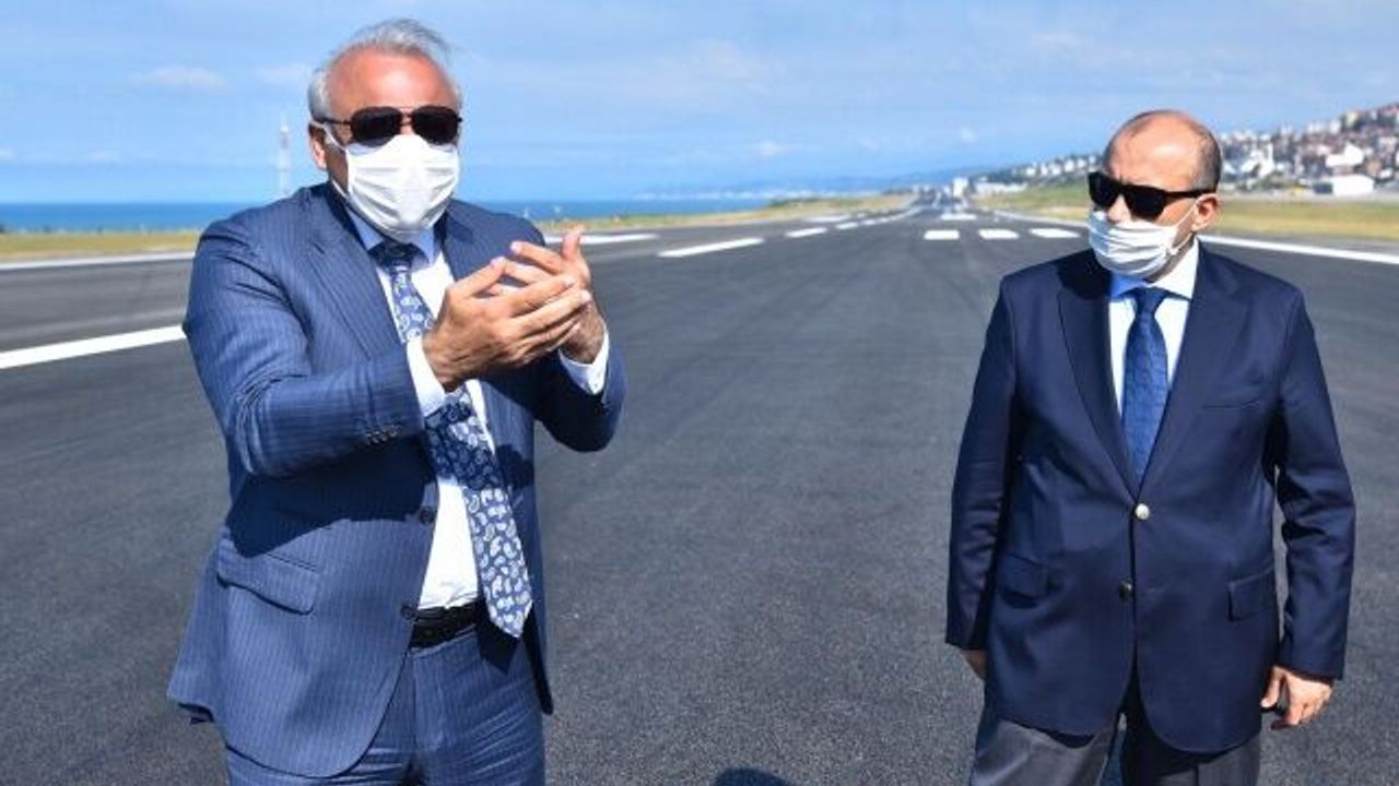 Vali Ustaoğlu ve Başkan Zorluoğlu havalimanı pistini inceledi