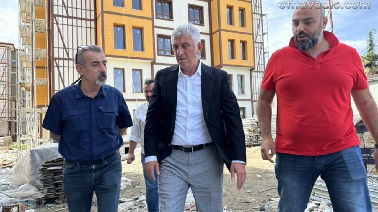 Of'ta 99 Afet Konutu inşaatında sona yaklaşılıyor