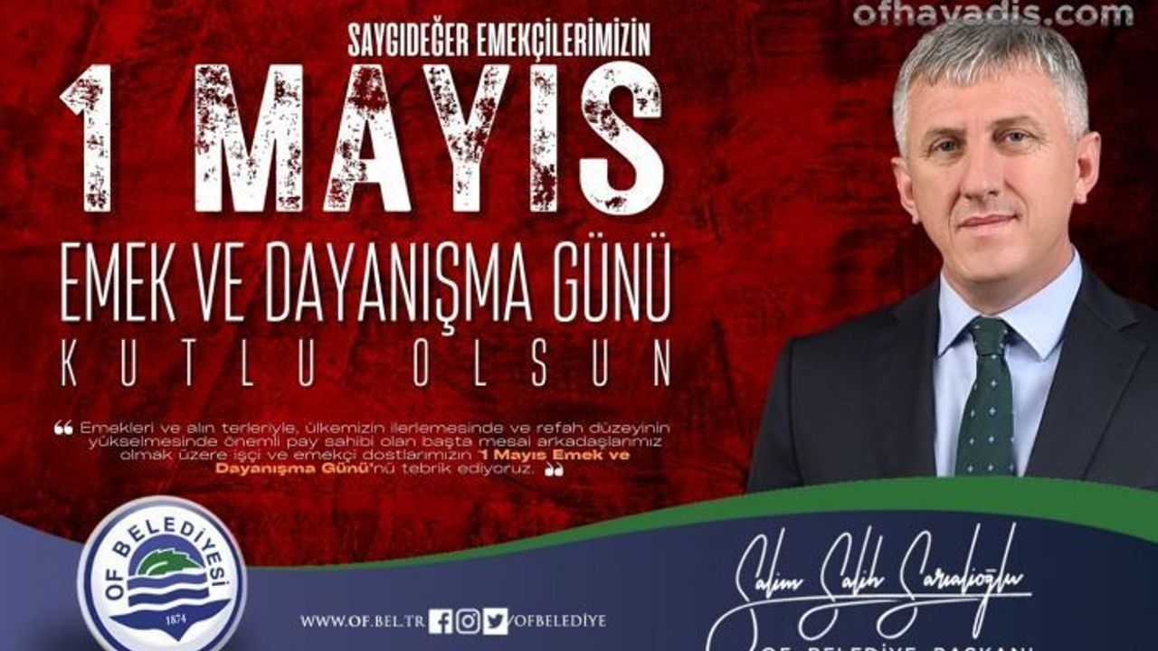 Başkan Sarıalioğlu'ndan 1 Mayıs Mesajı