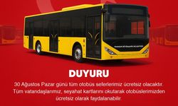 Büyükşehirden 30 Ağustos’ta ücretsiz ulaşım