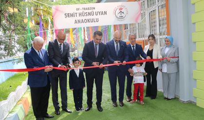 Of’ta Şehit Hüsnü Uyan Anaokulunda Açık Hava Sınıfı