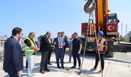 Başkan Genç, Reşadiye Viyadüğü'nde incelemelerde bulundu