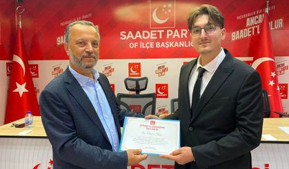Saadet Partisi Of Gençlik Kollarının yeni başkanı Ömer Koç