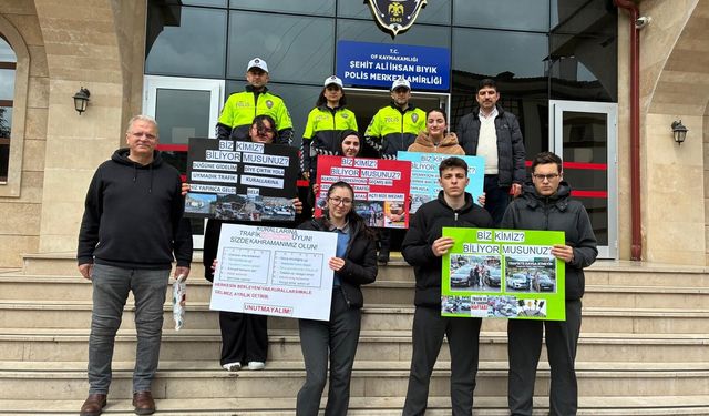 Şehit Ahmet Türkkan ÇPA Lisesi’nde trafikte nezaket uygulaması