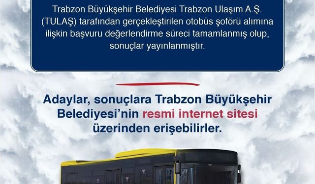 Büyükşehir'in şoför alımında 44 isim belli oldu