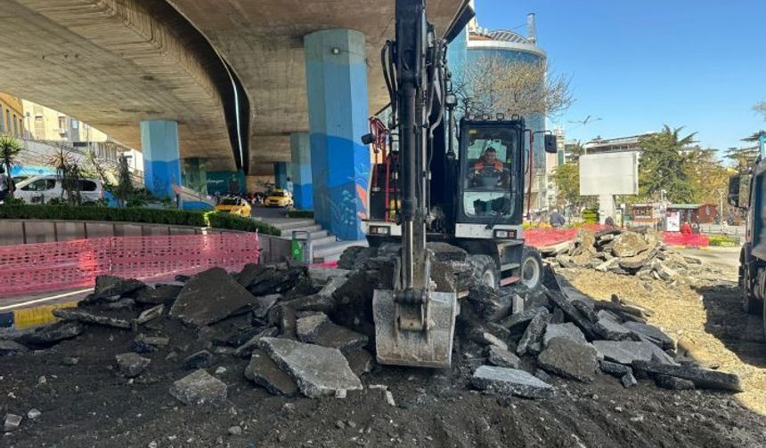 Meydandaki viyadük altı dinlenme alanı olacak