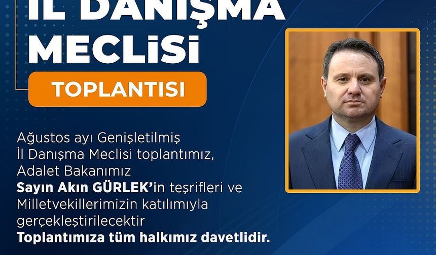 Bakan Gürlek Danışma Meclisine katılacak
