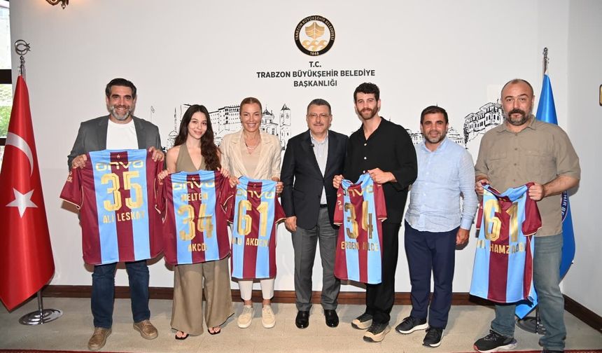 Başkan Genç Sevdam Karadeniz dizisinin oyuncu ve yapım ekibini ağırladı