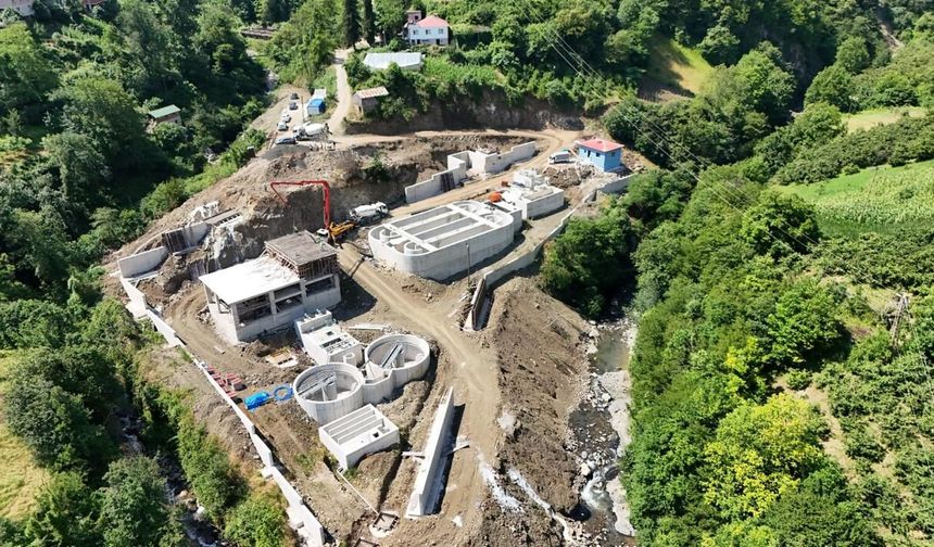 Düzköy İleri Biyolojik Arıtma Tesisi'nin yapımı sürüyor