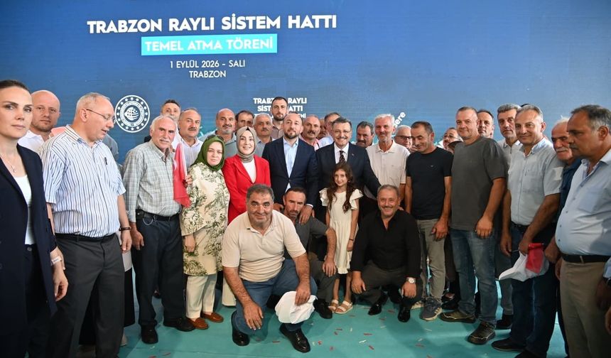 Raylı Sistem Temel atma töreni yoğun katılımla gerçekleştirildi