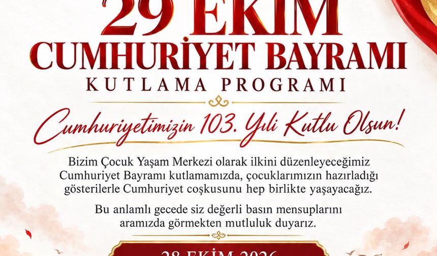 Bizim Çocuk Yaşam Merkezi’nden Cumhuriyet Bayramı’na özel kutlama